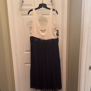 Jessica Howard Cream and Black Dress